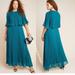 Anthropologie Dresses | Anthropologie Beautiful Teal Pleated Gown /Dress | Color: Blue/Green | Size: Xs