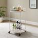 Pandola Medallion Rolling Cart by Linon Home Décor in Natural