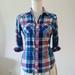 American Eagle Outfitters Tops | Aeo Button Down | Color: Blue/Pink | Size: S