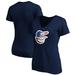 Women's Fanatics Branded Navy Baltimore Orioles Logo Banner Wave V-Neck T-Shirt