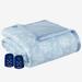 Micro Flannel® Reverse to Sherpa Electric Blanket by Shavel Home Products in Toile Wedgewood (Size TWIN)