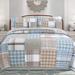 Rosalind Wheeler Annora Standard Cotton 180 TC Reversible 3 Piece Quilt Set Cotton in Blue | Queen Quilt + 2 Shams | Wayfair