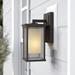 Beachcrest Home™ Coso Oiled Bronze Seeded Glass Outdoor Wall Lantern Glass/Metal in Brown | 11.13 H x 5 W x 6.5 D in | Wayfair