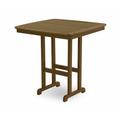 POLYWOOD® Nautical Bar Table Plastic/Wicker/Rattan in Brown | 42 H x 42.5 W x 42.5 D in | Outdoor Furniture | Wayfair NCBT44TE