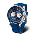 Vostok Europe Anchar Chronograph Men's Watch Blue with Two Straps 6S21-510A583