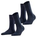 FALKE Women's Socks London Sensitive Pack of 2 - Blue - 2.5/5