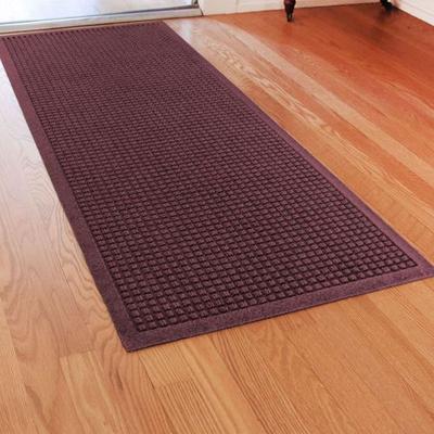 Squares Runner Mat 60 x 22, 60 x 22, Burgundy