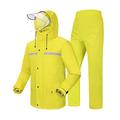 Coutyuyi Rain Suit Waterproof Raincoat Outdoor Anti-Storm Rain Jacket Breathable (XXXXL, Yellow)