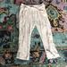 Free People Pants & Jumpsuits | Free People High Waist Cropped Pants (6) | Color: Pink/White | Size: 6