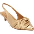 Wide Width Women's The Tia Slingback by Comfortview in Gold (Size 9 1/2 W)