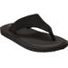 Wide Width Women's The Sylvia Soft Footbed Thong Slip On Sandal by Comfortview in Black (Size 7 W)