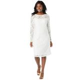 Plus Size Women's Lace Shift Dress by Jessica London in White (Size 20)