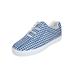 Extra Wide Width Women's The Bungee Slip On Sneaker by Comfortview in Navy Gingham (Size 7 WW)