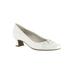 Extra Wide Width Women's Waive Pump by Easy Street® in White (Size 6 1/2 WW)