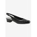 Wide Width Women's Dea Slingbacks by Trotters® in Black Black Pearl (Size 11 W)