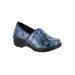 Women's Lyndee Slip-Ons by Easy Works by Easy Street® in Blue Pop Patent (Size 9 1/2 M)