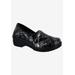 Women's Laurie Slip-On by Easy Street in Black Patent (Size 7 1/2 M)