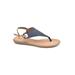 Women's London Thong Sandal by White Mountain in Navy Smooth (Size 9 1/2 M)