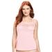 Plus Size Women's Silky Lace-Trimmed Camisole by Comfort Choice in Shell Pink (Size L) Full Slip