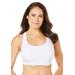 Plus Size Women's Leading Lady® Serena Low-Impact Wireless Active Bra 0514 by Leading Lady in White (Size 38 DD/F/G)