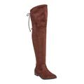 Wide Width Women's The Cameron Wide Calf Boot by Comfortview in Brown (Size 8 W)