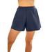 Plus Size Women's Loose Swim Short with Built-In Brief by Swim 365 in Navy (Size 16) Swimsuit Bottoms