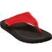 Wide Width Women's The Sylvia Soft Footbed Thong Slip On Sandal by Comfortview in Vivid Red (Size 10 W)