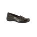 Wide Width Women's Purpose Slip-On by Easy Street® in Brown Patent Croc (Size 6 W)