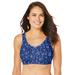 Plus Size Women's 3-Pack Cotton Wireless Bra by Comfort Choice in Evening Blue Pack (Size 42 G)