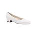 Women's Doris Leather Pump by Trotters® in White Leather (Size 8 1/2 M)