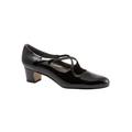 Wide Width Women's Jamie Pump by Trotters® in Black Patent (Size 7 1/2 W)