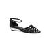 Women's Tarrah Sandals by Easy Street® in Black Glitter (Size 8 1/2 M)