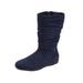 Wide Width Women's The Aneela Wide Calf Boot by Comfortview in Navy (Size 10 1/2 W)