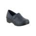 Wide Width Women's Lyndee Slip-Ons by Easy Works by Easy Street® in Navy Tool (Size 7 W)