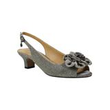 Wide Width Women's Leonelle Sling by J. Renee® in Pewter Glitter (Size 7 W)