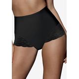 Plus Size Women's Shaping Brief with Lace Firm Control 2-Pack by Bali in Black (Size M)