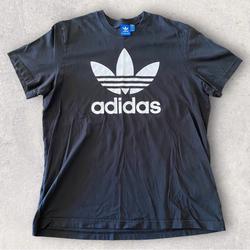 Adidas Shirts | Adidas Black Logo Tee Shirt Xl | Color: Black | Size: Xl