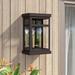 Mercury Row® Swann 2 - Bulb Trasnparent Outdoor Wall Lantern Brass/Glass/Metal in Brown | 15 H x 9.25 W x 6.375 D in | Wayfair