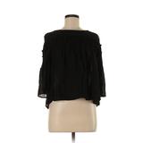 Gap 3/4 Sleeve Blouse: Black Tops - Women's Size X-Small