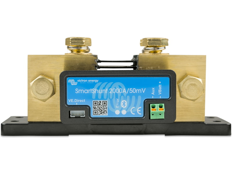 Victron Energy SmartShunt Bluetooth Smart Battery Shunt 2000 amps/ 50MV Black SHU050220050