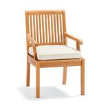 Cassara Dining Replacement Cushions - Dining Side Chair, Custom Sunbrella Rain, Rain Resort Stripe Air Blue, Standard - Frontgate