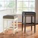 Wexford Square Backless Bar & Counter Stool - 30" Bar Height, Alabaster White/Creme Performance Linen Bar Stool - Frontgate