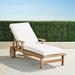 Cassara Chaise Lounge with Cushions in Natural Finish - Snow with Logic Bone Piping, Standard - Frontgate