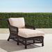 Hampton Chaise in Black Walnut Finish - Rain Resort Stripe Cobalt, Standard - Frontgate