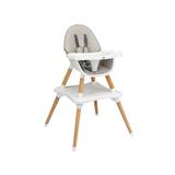 Costway 5-in-1 Baby Wooden Convertible High Chair -Gray
