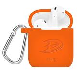 Orange Anaheim Ducks Debossed Silicone AirPods Case Cover