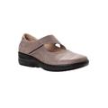 Wide Width Women's Golda Mary Jane Flat by Propet in Grey (Size 10 W)