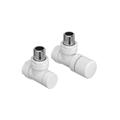 Kit robinetterie thermostatisable équerre blanc 1/2'' Acova 991361 - Noir