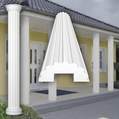 Säulen und Halbsäulen Fassade rund Set Auswahl 405mm LC103: Halbrund, Schaft kanneliert Image