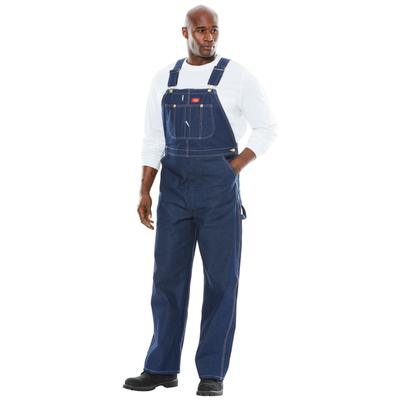 Men’s Big & Tall Dickies Rigid Denim Bib Overalls by Dickies in Indigo Rigid (Size 52 30)